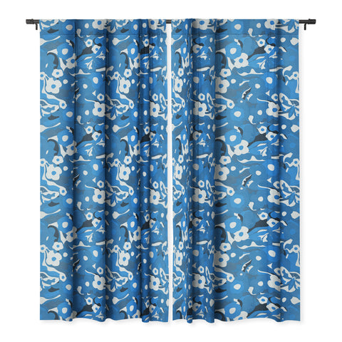 evamatise Flowers and Butterflies Hippie Blackout Window Curtain