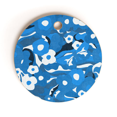 evamatise Flowers and Butterflies Hippie Cutting Board Round