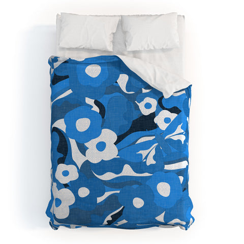 evamatise Flowers and Butterflies Hippie Duvet Cover