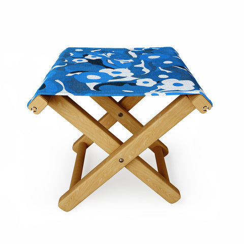 evamatise Flowers and Butterflies Hippie Folding Stool