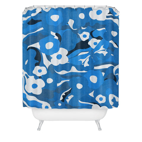 evamatise Flowers and Butterflies Hippie Shower Curtain