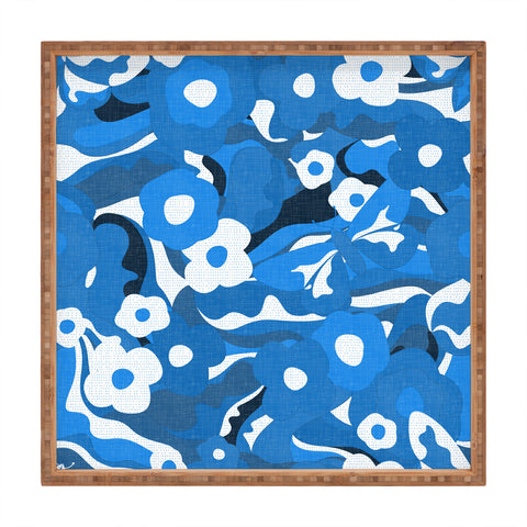 evamatise Flowers and Butterflies Hippie Square Tray