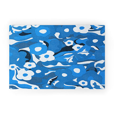 evamatise Flowers and Butterflies Hippie Welcome Mat