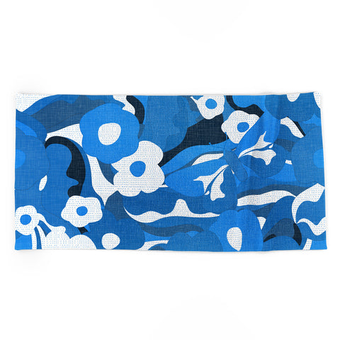 evamatise Flowers and Butterflies Hippie Beach Towel