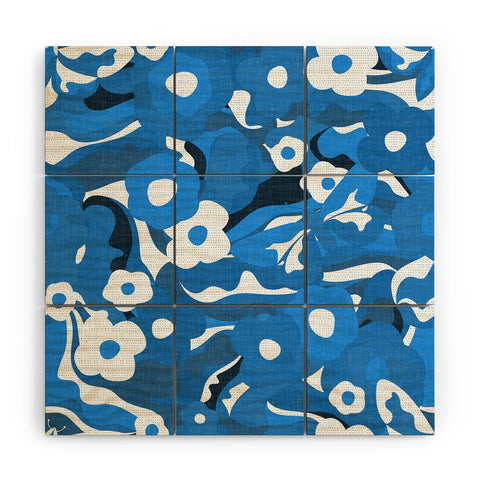 evamatise Flowers and Butterflies Hippie Wood Wall Mural