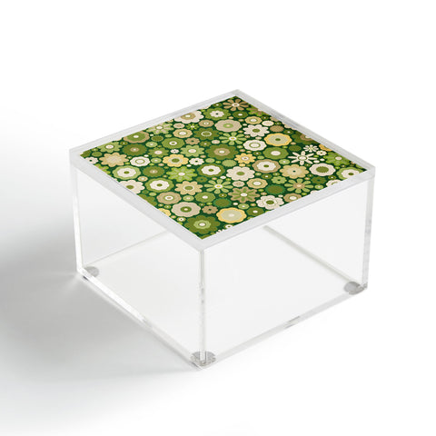 evamatise Flowers in the 60s Vintage Green Acrylic Box