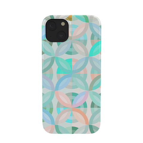 evamatise Geometric Shapes in Vibrant Greens Phone Case