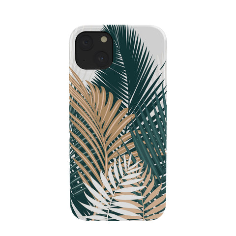 evamatise Gold and Green Palm Leaves Phone Case