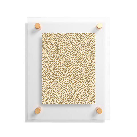 evamatise Golden Organic Seeds Floating Acrylic Print
