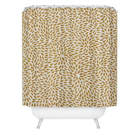 evamatise Golden Organic Seeds Shower Curtain
