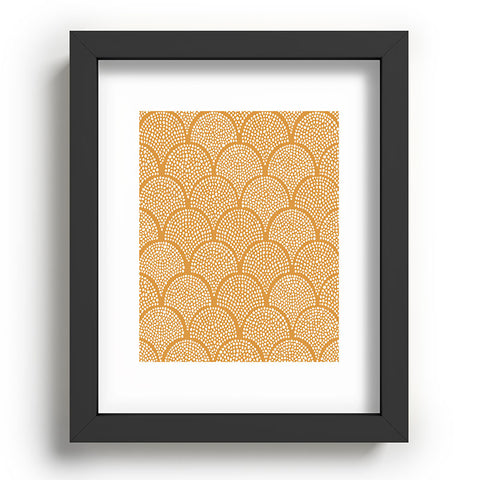 evamatise Japanese Fish Scales Golden Recessed Framing Rectangle