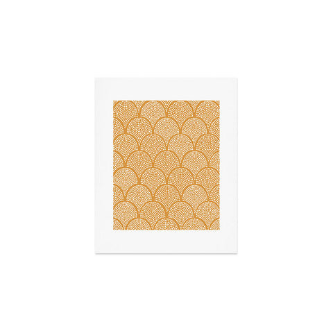 evamatise Japanese Fish Scales Golden Art Print