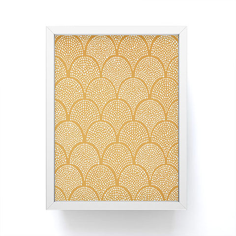 evamatise Japanese Fish Scales Golden Framed Mini Art Print