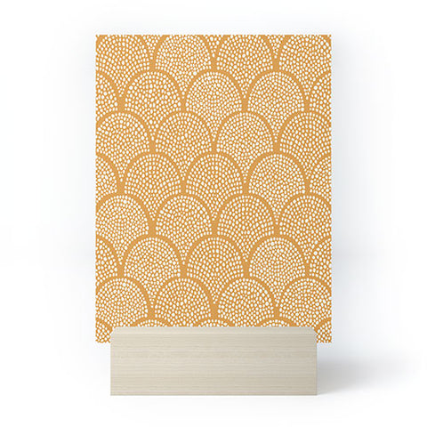 evamatise Japanese Fish Scales Golden Mini Art Print