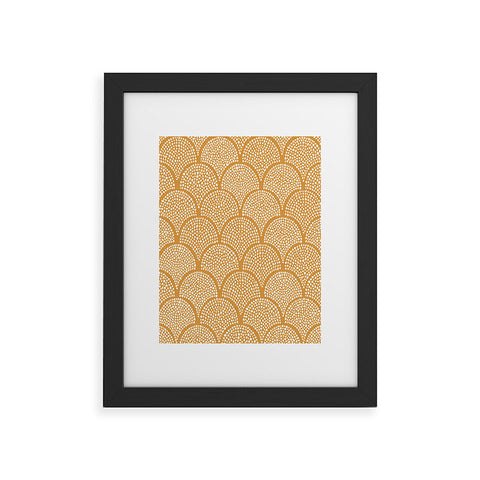 evamatise Japanese Fish Scales Golden Framed Art Print