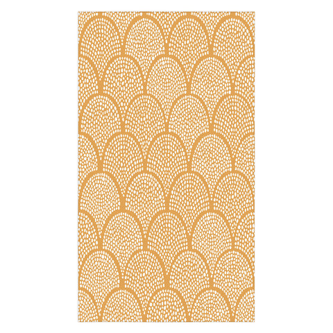 evamatise Japanese Fish Scales Golden Tablecloth
