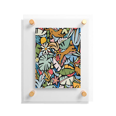 evamatise Joyful Jungle Maximalist Mode Floating Acrylic Print