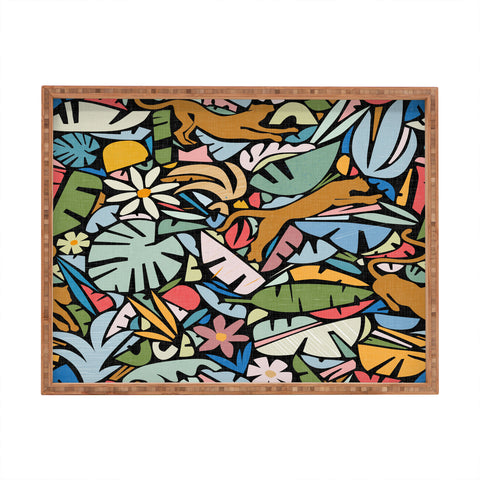evamatise Joyful Jungle Maximalist Mode Rectangular Tray