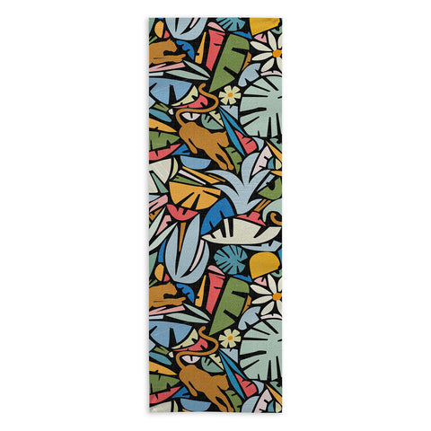 evamatise Joyful Jungle Maximalist Mode Yoga Towel