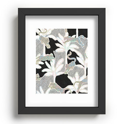 evamatise Leopards and Palms Rainbow Recessed Framing Rectangle