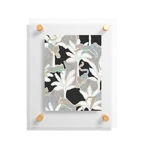 evamatise Leopards and Palms Rainbow Floating Acrylic Print