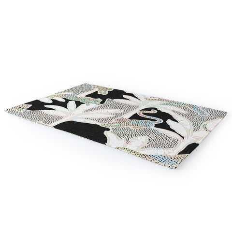 evamatise Leopards and Palms Rainbow Area Rug
