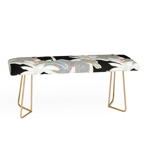 evamatise Leopards and Palms Rainbow Bench