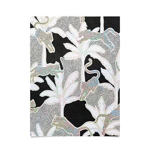 evamatise Leopards and Palms Rainbow Poster