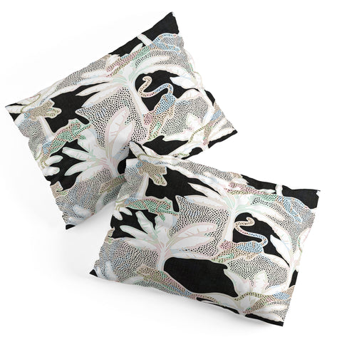 evamatise Leopards and Palms Rainbow Pillow Shams