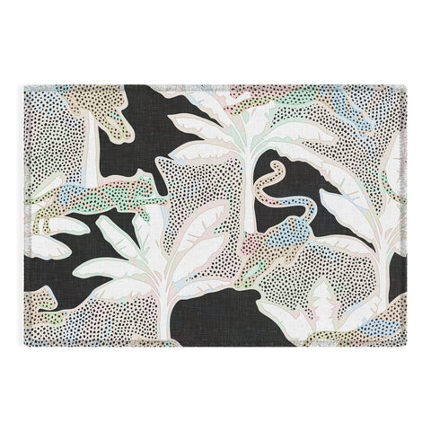 evamatise Leopards and Palms Rainbow Outdoor Rug