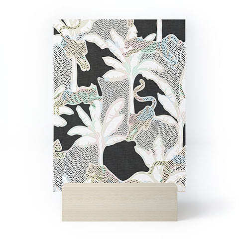 evamatise Leopards and Palms Rainbow Mini Art Print