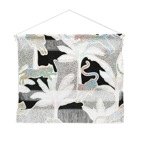 evamatise Leopards and Palms Rainbow Wall Hanging Landscape