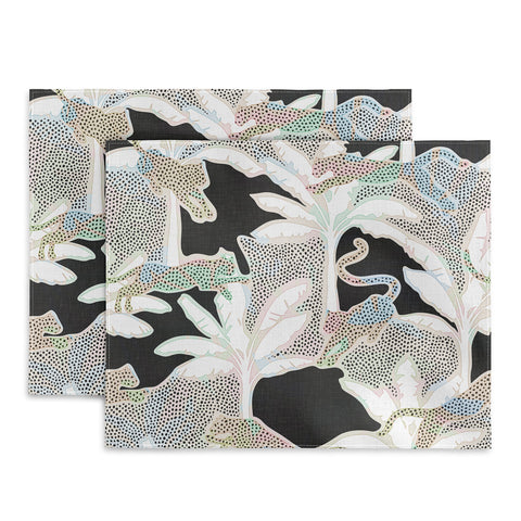evamatise Leopards and Palms Rainbow Placemat