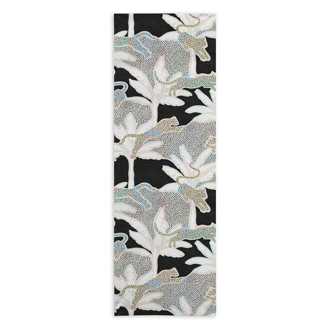 evamatise Leopards and Palms Rainbow Yoga Towel