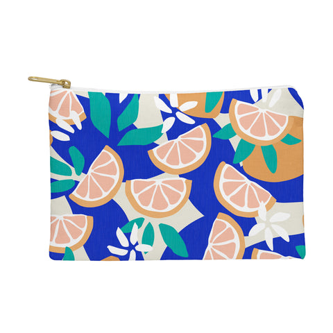 evamatise Mediterranean Summer Lemons and Leaves Pouch