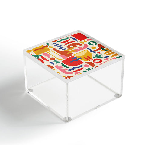 evamatise Mid Century Summer Abstraction Acrylic Box