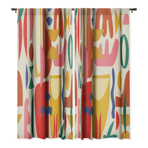 evamatise Mid Century Summer Abstraction Blackout Non Repeat