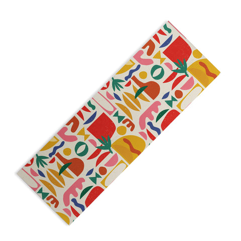 evamatise Mid Century Summer Abstraction Yoga Mat