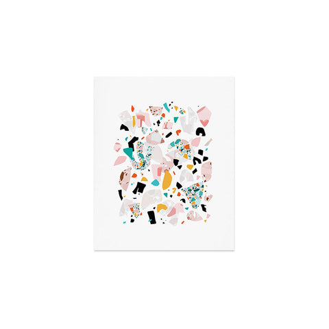 evamatise Mixed Mess I Collage Terrazzo Art Print