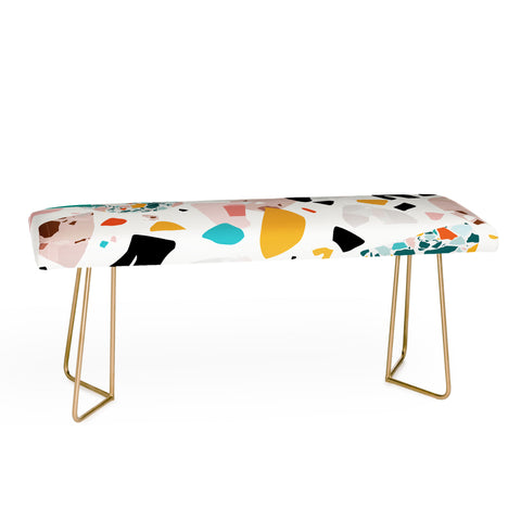 evamatise Mixed Mess I Collage Terrazzo Bench