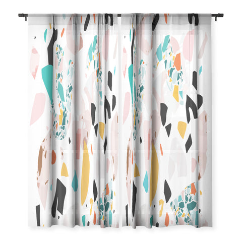 evamatise Mixed Mess I Collage Terrazzo Sheer Non Repeat