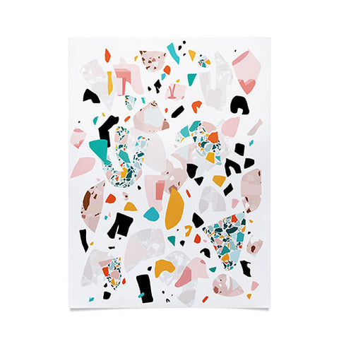 evamatise Mixed Mess I Collage Terrazzo Poster