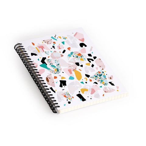evamatise Mixed Mess I Collage Terrazzo Spiral Notebook