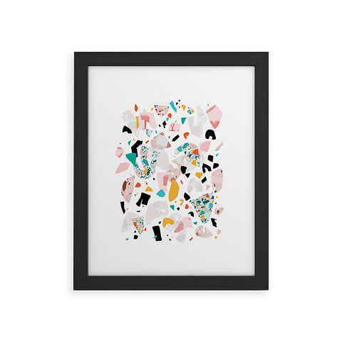 evamatise Mixed Mess I Collage Terrazzo Framed Art Print
