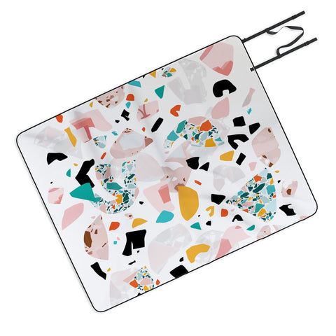 evamatise Mixed Mess I Collage Terrazzo Picnic Blanket