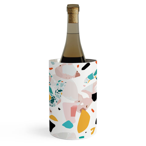 evamatise Mixed Mess I Collage Terrazzo Wine Chiller