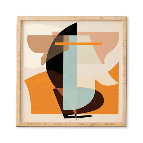 evamatise Modern Abstraction Desert Framed Wall Art