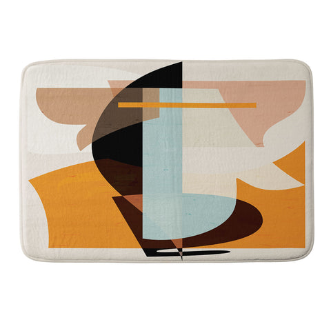 evamatise Modern Abstraction Desert Memory Foam Bath Mat