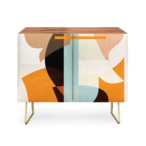 evamatise Modern Abstraction Desert Credenza
