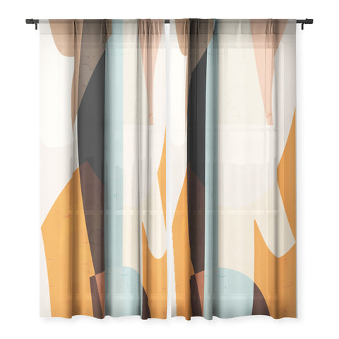 evamatise Modern Abstraction Desert Sheer Non Repeat